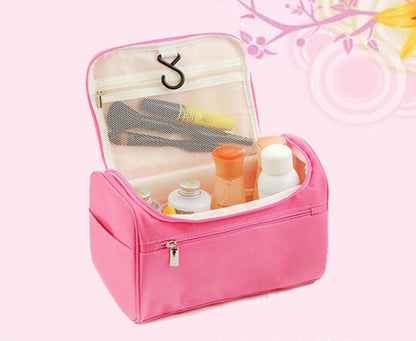 Hanging Travel Toiletry Bag Organizer for Women and Men Pink