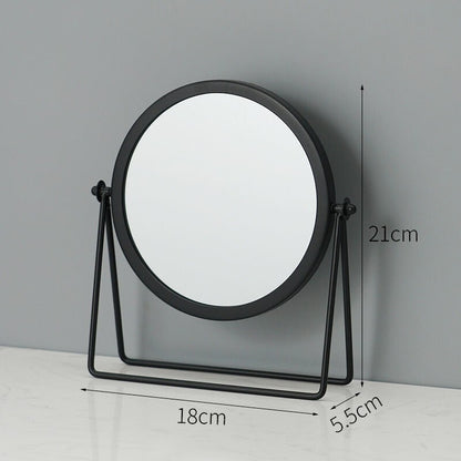 360-Degree Rotating Vanity Makeup Mirror for Perfect Grooming Black