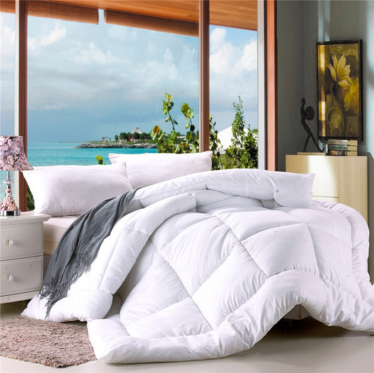 King Size Microfiber Quilt Doona Blanket White