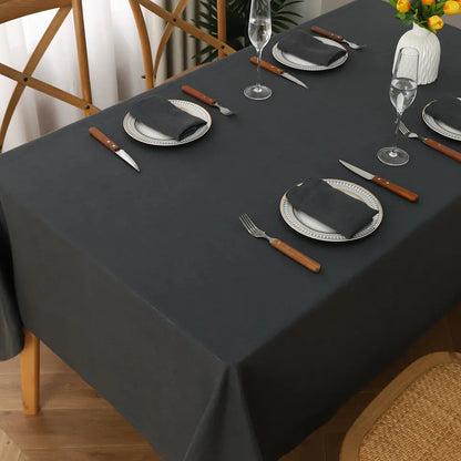 Large Rectangle Party Tablecloth Perfect for Events and Gatherings Black