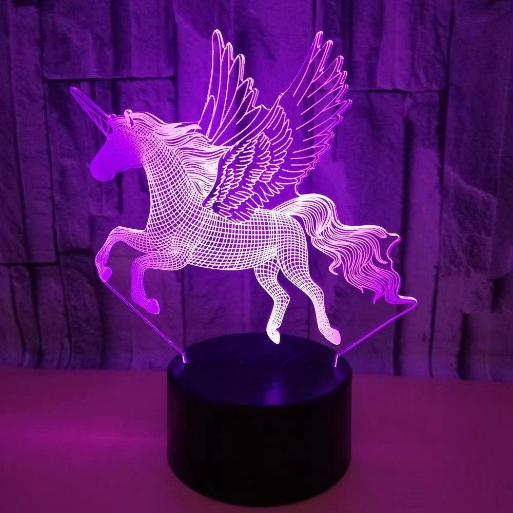 Enchanting 3D Magic Unicorn LED Night Light with Colour-Changing Feature