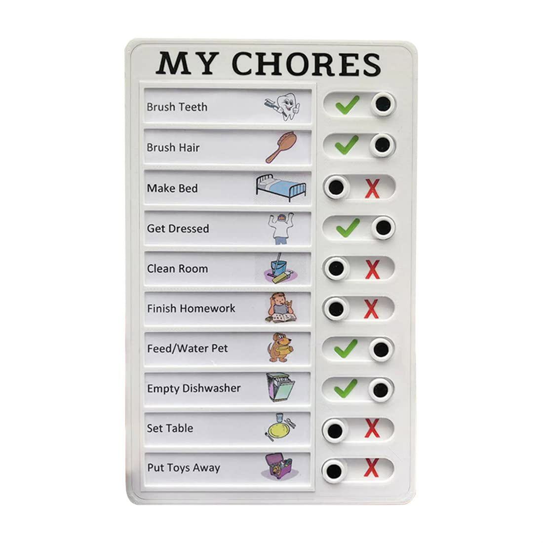 Reusable Chore Chart Checklist Memo Board Planner with Slider