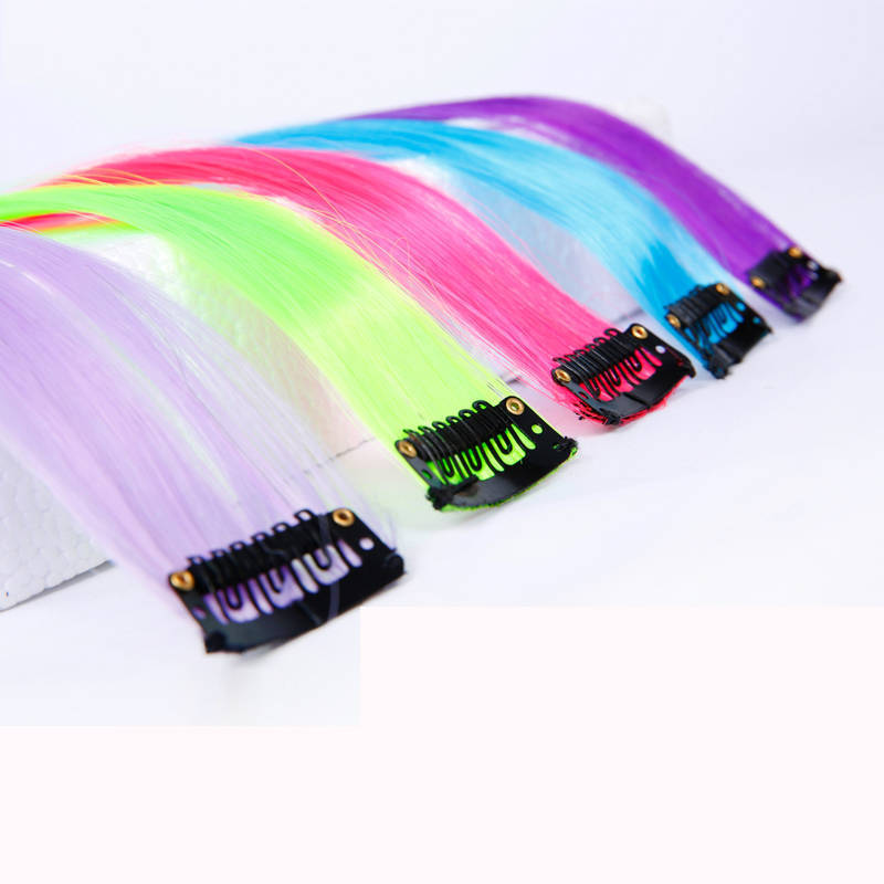 Vibrant Clip In Hair Extension Highlight Fuchsia Pink