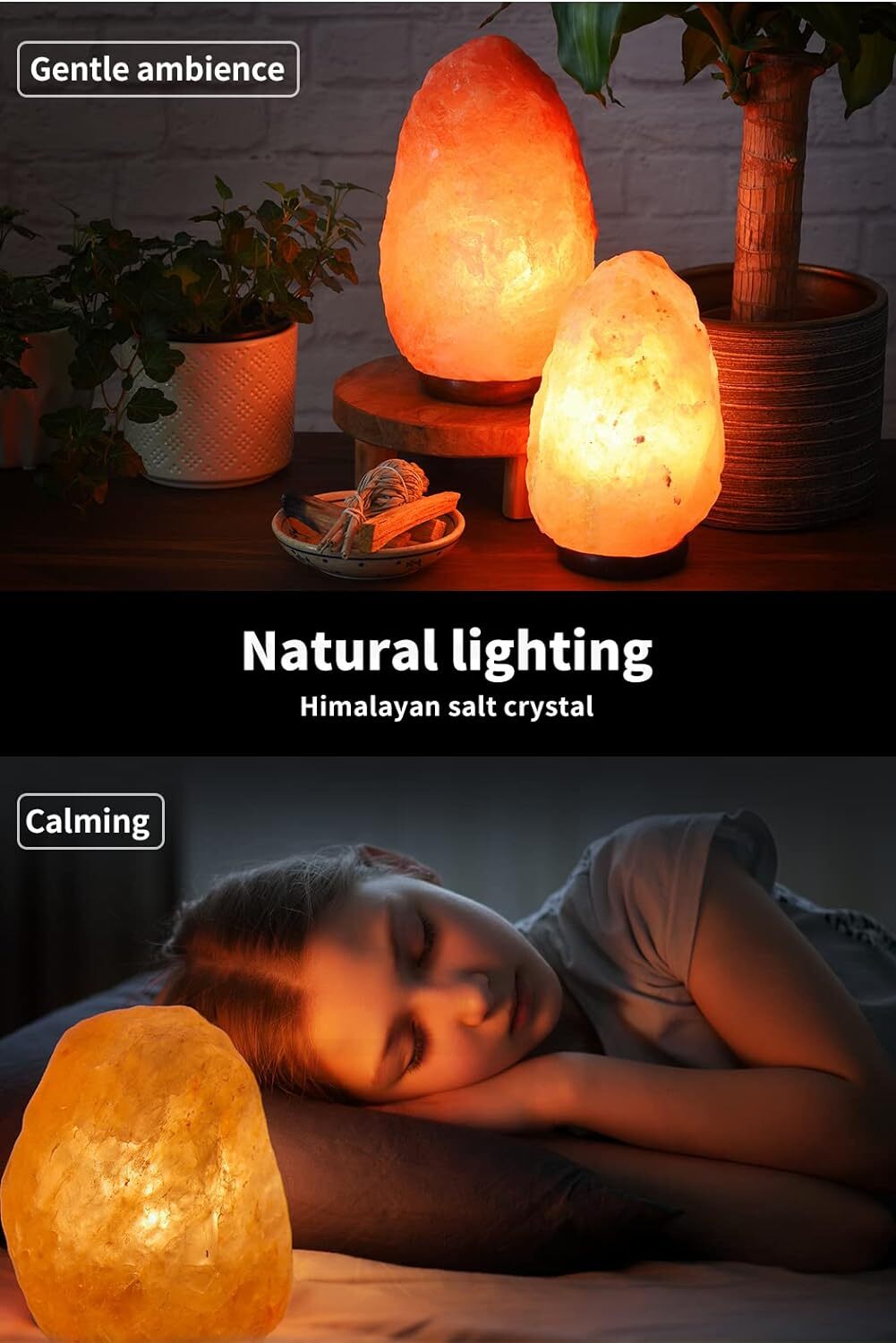 Natural Himalayan Salt Lamp Crystal Rock Night Light for Home Decor - (3-5kg)