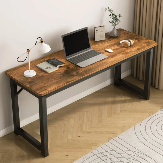 Rustic Wood Metal Console Table Narrow Desk