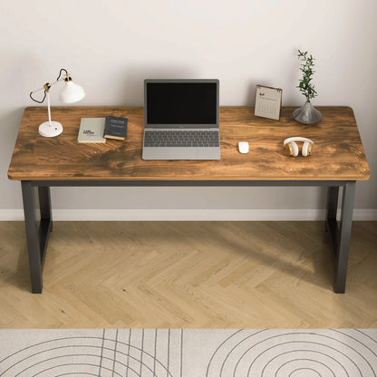 Rustic Wood Metal Console Table Narrow Desk