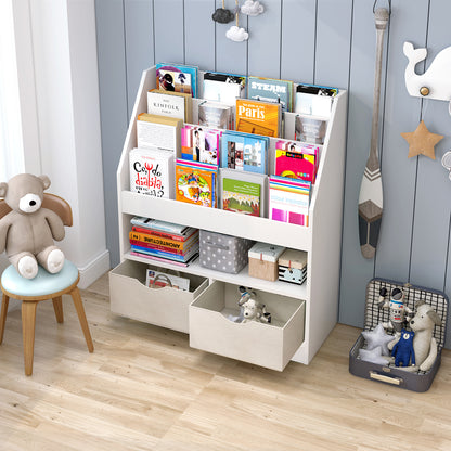 Stylish Multi-tier Bookcase Storage Shelf with Organisers