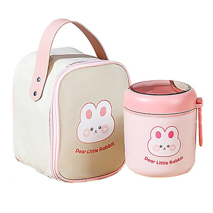 Cute Rabbit Insulated Stainless Steel Thermos Portable Food Container