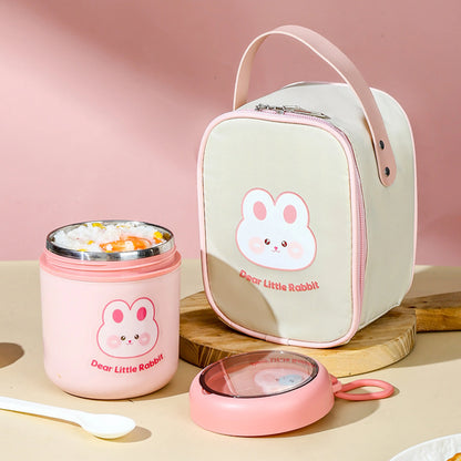 Cute Rabbit Insulated Stainless Steel Thermos Portable Food Container