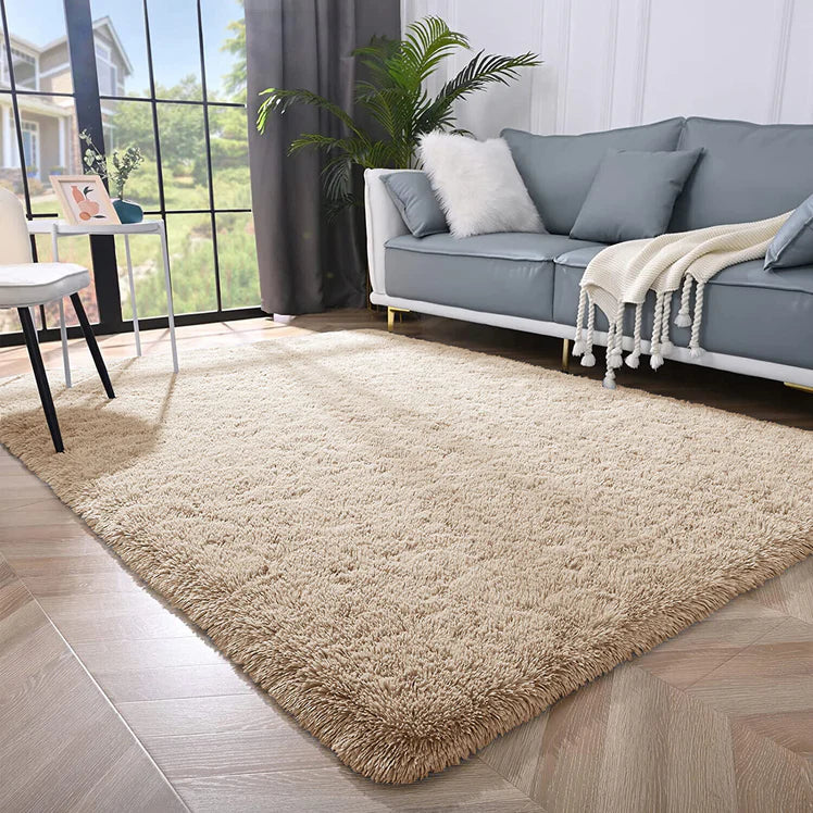 XL Extra Large 300 x 200 Soft Shag Rug Carpet Mat Beige