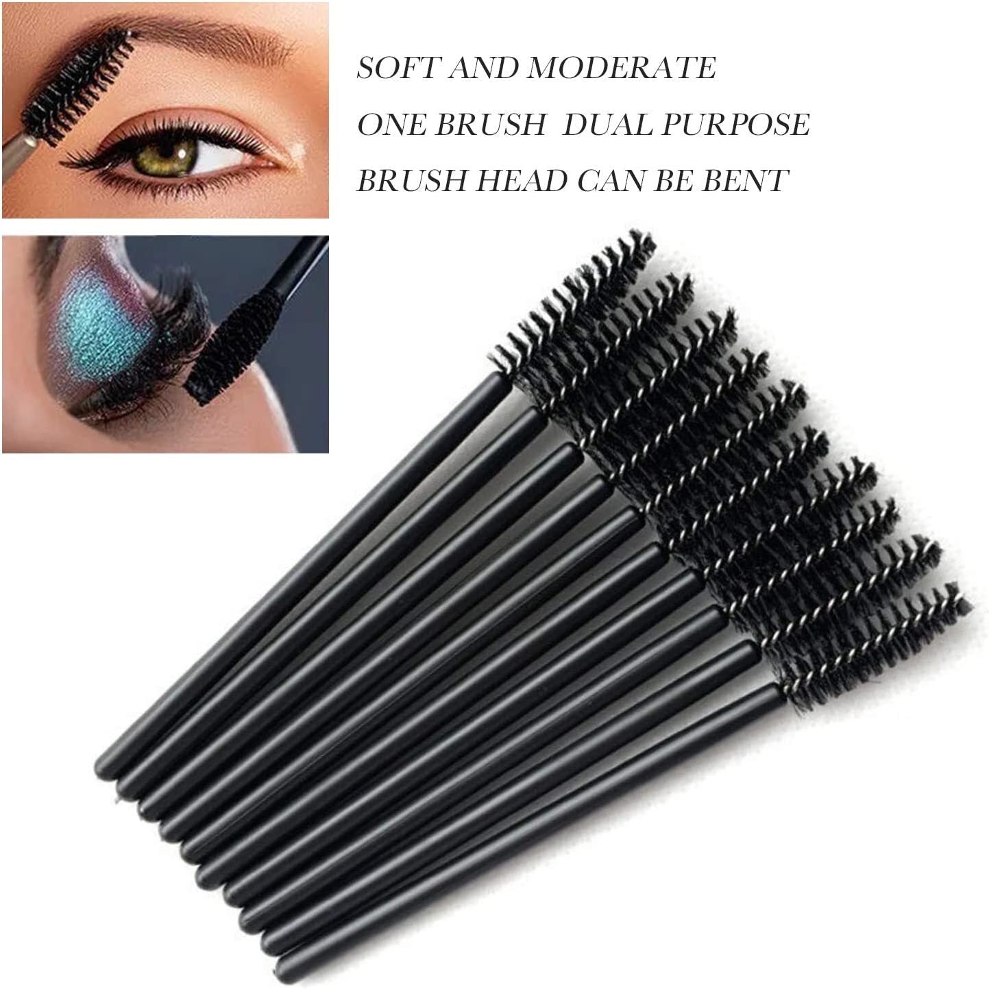 50 Pack Disposable Eyelash Mascara Brushes for Lash Extensions Eyebrow Makeup