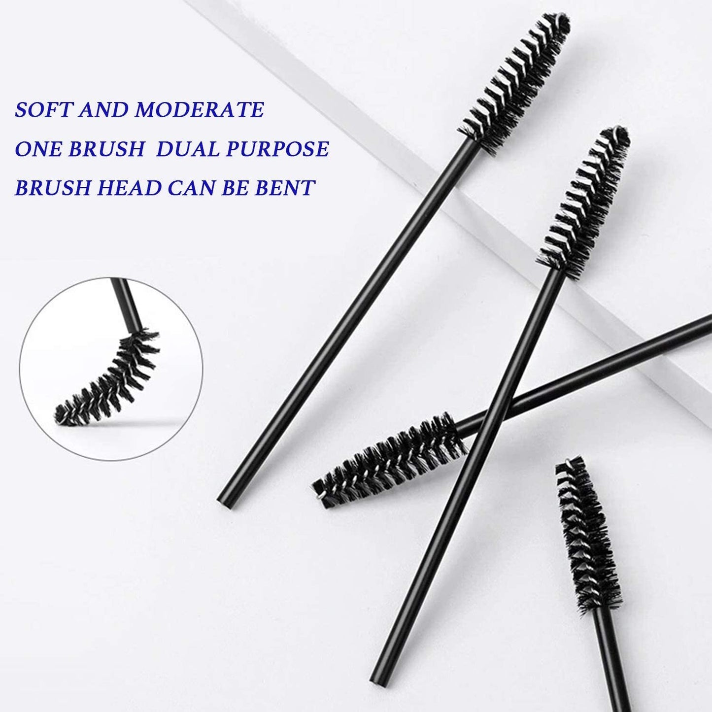 50 Pack Disposable Eyelash Mascara Brushes for Lash Extensions Eyebrow Makeup