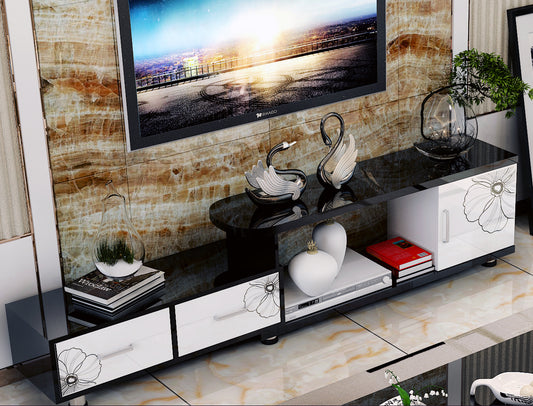 Adjustable Extendable TV Cabinet High Gloss Modern Design