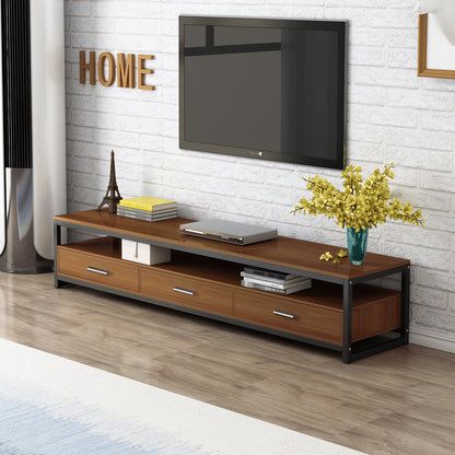 Vivo Modern TV Cabinet Entertainment Unit with Drawers (Walnut)