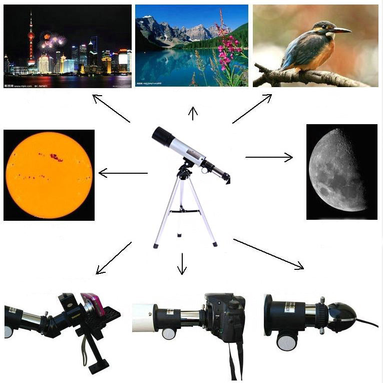 High Power Astronomical Telescope for Stargazing and Terrestrial Viewing