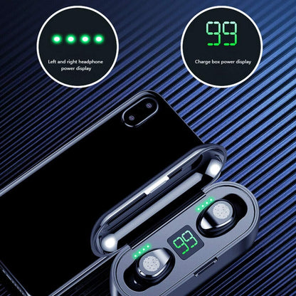 Wireless Bluetooth Headset Stereo Earphones Touch Display Sports Earbuds