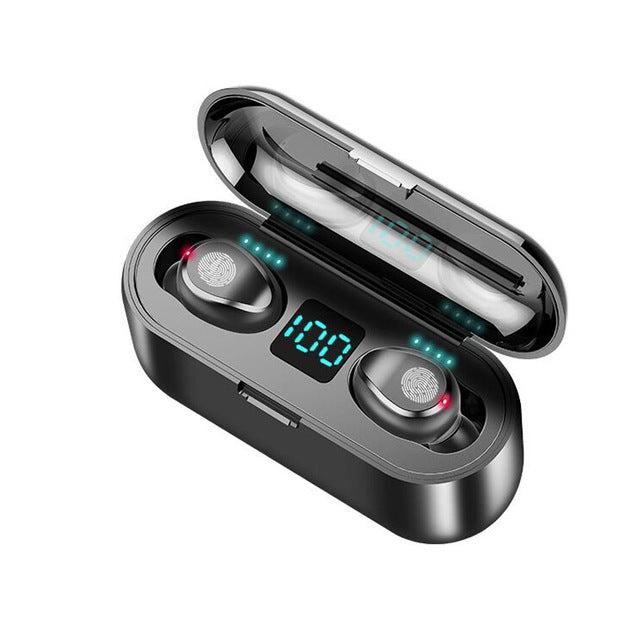 Wireless Bluetooth Headset Stereo Earphones Touch Display Sports Earbuds