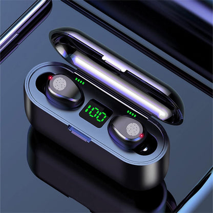 Wireless Bluetooth Headset Stereo Earphones Touch Display Sports Earbuds