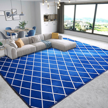 230 x 160 Large Blue Rug Easy-Clean Comfort Carpet Mat