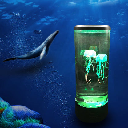 Mesmerizing Jellyfish Tank LED Night Light with Colour-Changing Sea Water Lamp
