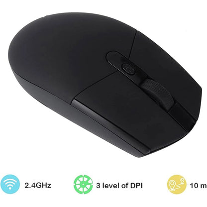 Wireless Precision Optical Gaming and Office Mouse (Black)