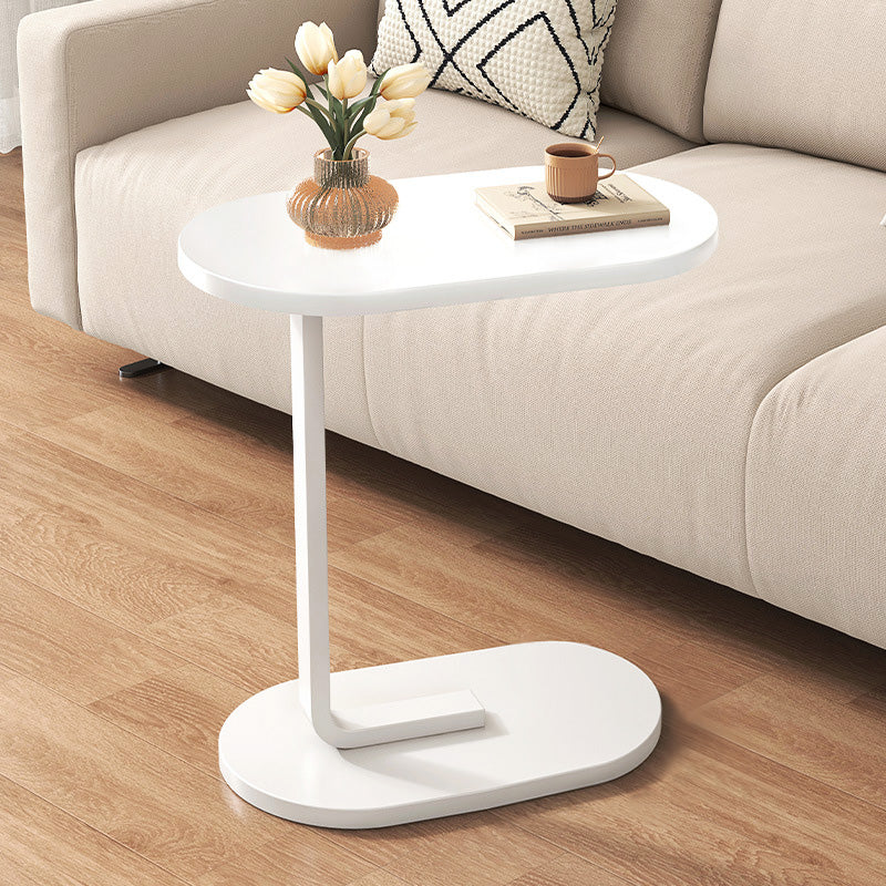 White Adjustable Wood Metal Side Table Sofa Bed Laptop Stand