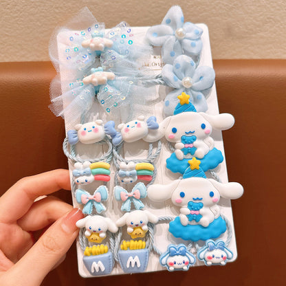 16-Piece Cute Cinnamoroll Hair Tie Cartoon Accessories Set