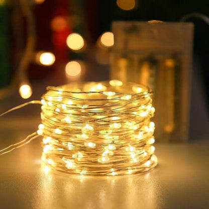 10m Warm White LED Fairy String Lights Waterproof Garden Decor