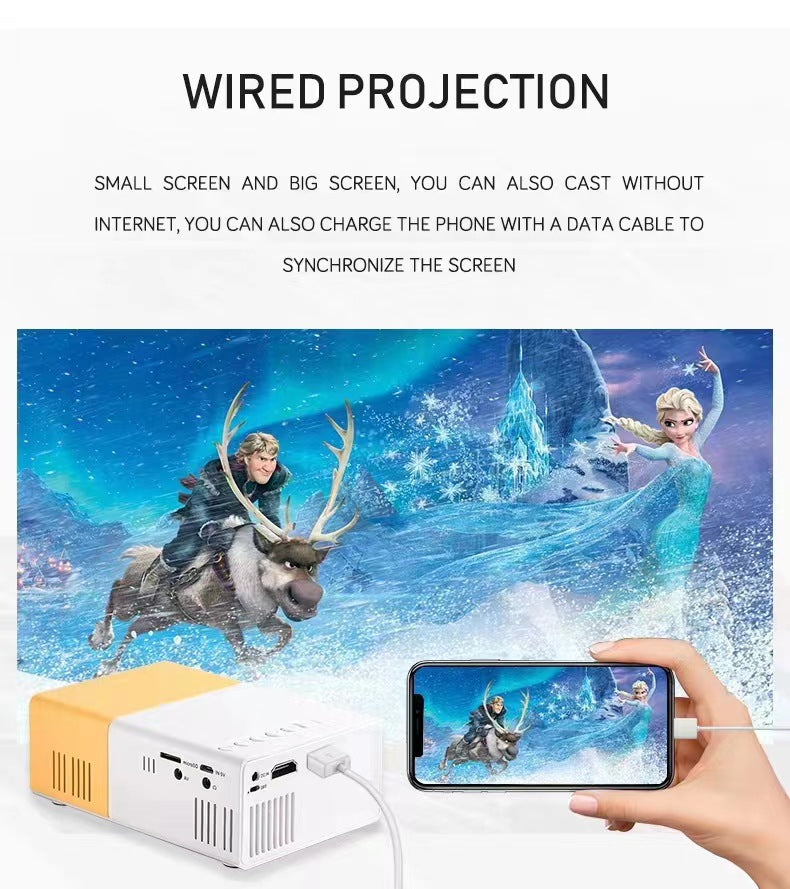 Compact LED Projector Portable Multimedia Home Theater