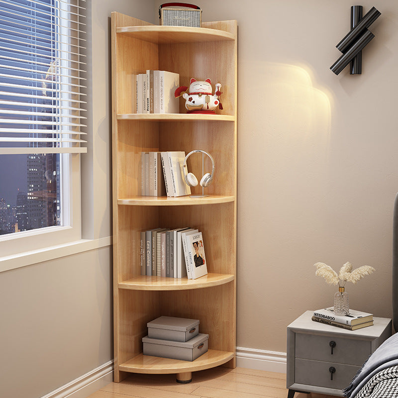 Stylish 5 Tier Wooden Corner Shelf Unit Oak