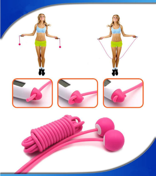 Smart Digital Jump Rope with LCD Counter for Fitness and Weight Loss Pink