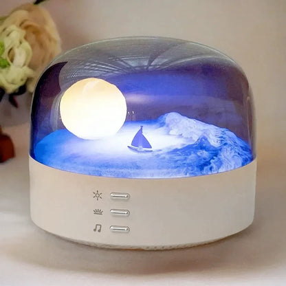 Multifunction Moon Lamp with Bluetooth Speaker Night Light & Decor