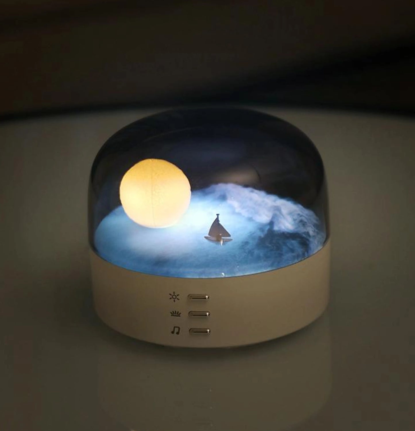 Multifunction Moon Lamp with Bluetooth Speaker Night Light & Decor