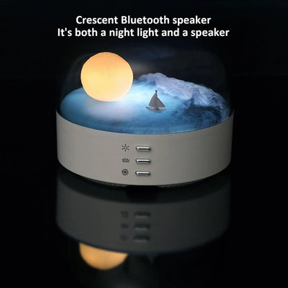 Multifunction Moon Lamp with Bluetooth Speaker Night Light & Decor