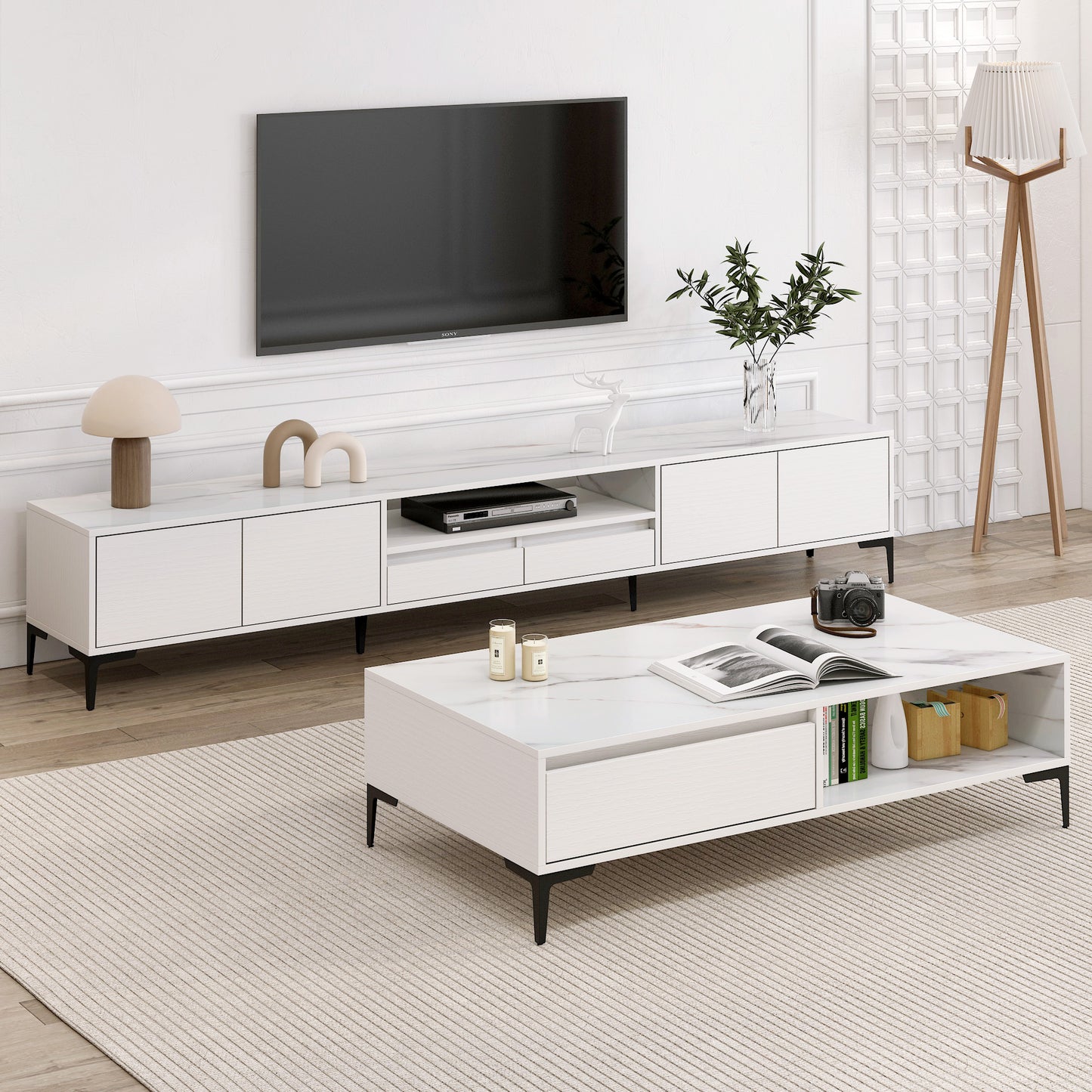 Miro Large Modern Coffee Table with Hidden Storage