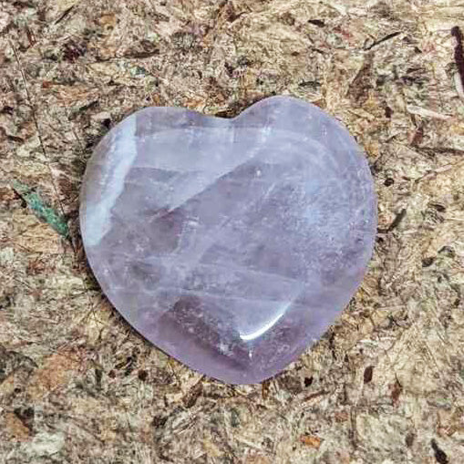 Natural Amethyst Crystal Heart Stone Healing Gemstone