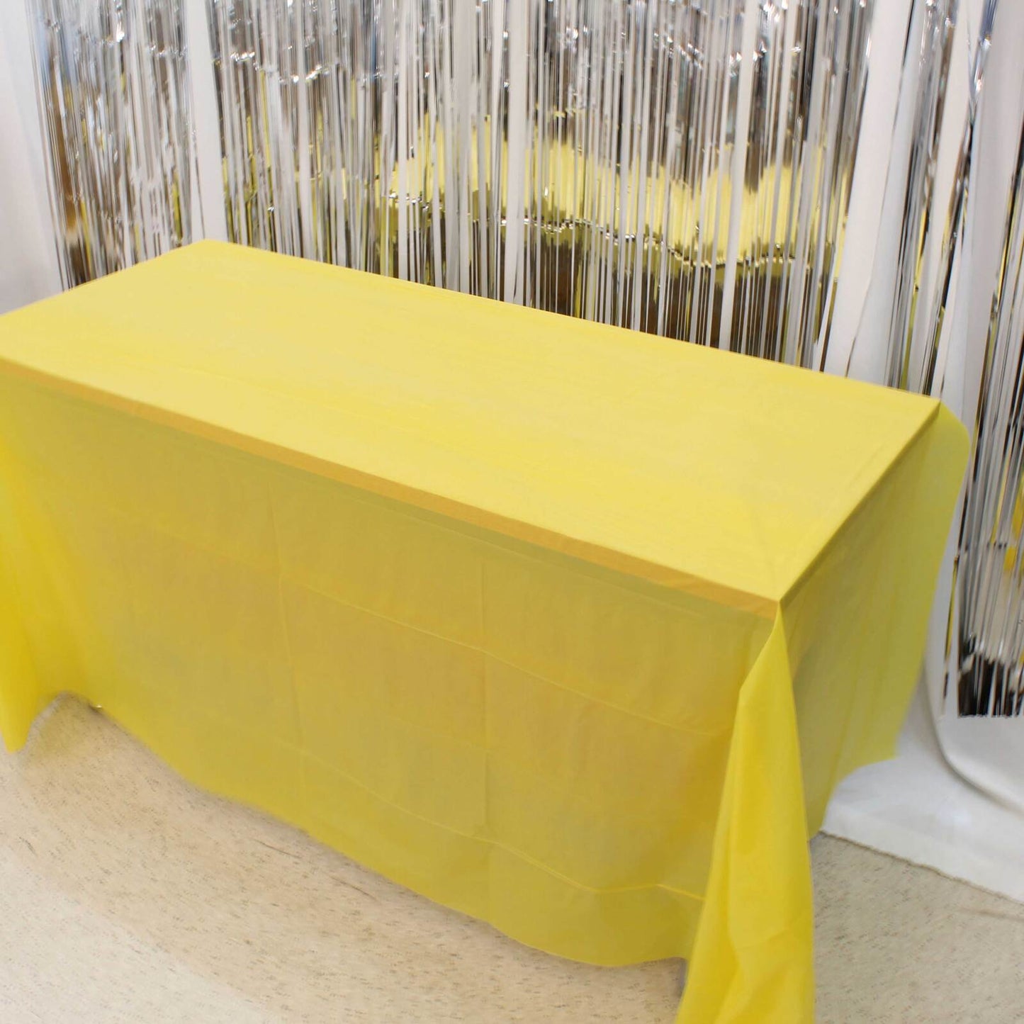 Large Rectangle Party Tablecloth Disposable White Elegant Table Cover