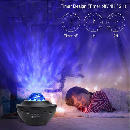 Starry Night LED Projector Lamp Bluetooth Speaker Night Light for Kids and Adults