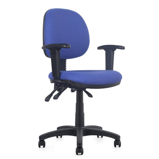 Ergonomic Heavy Duty Office Task Chair Fully Adjustable Blue