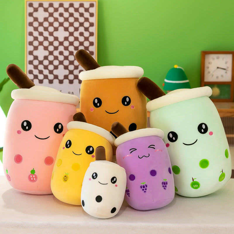 30cm Adorable Bubble Tea Boba Plush Pillow Cushion Green