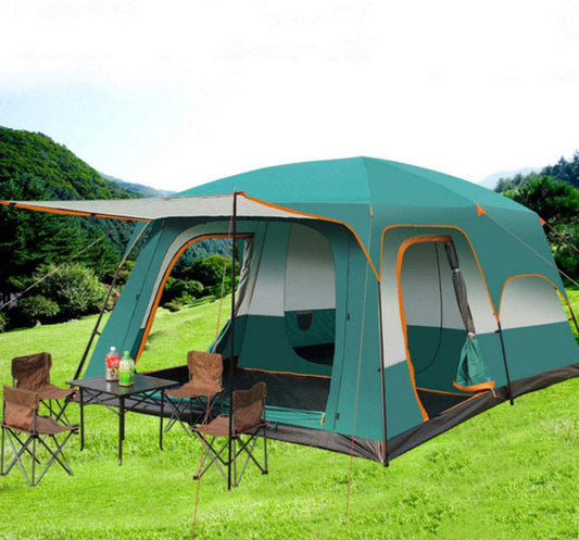 10-Person Spacious Family Camping Tent with Porch for Outdoor Adventures