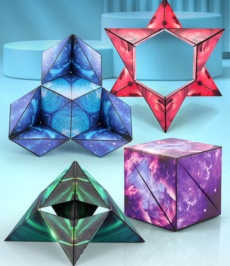 3D Galaxy Magic Magnetic Cube Space Puzzle Stress Relief Fidget Toy for Adults