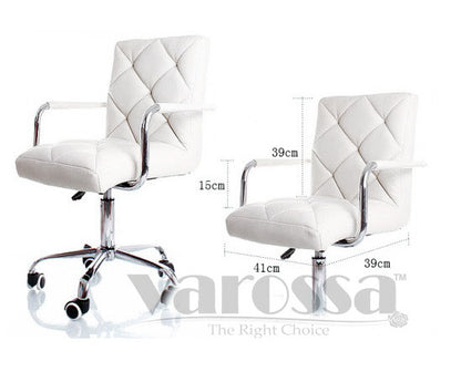 Ergonomic High-Back PU Leather Office Chair White