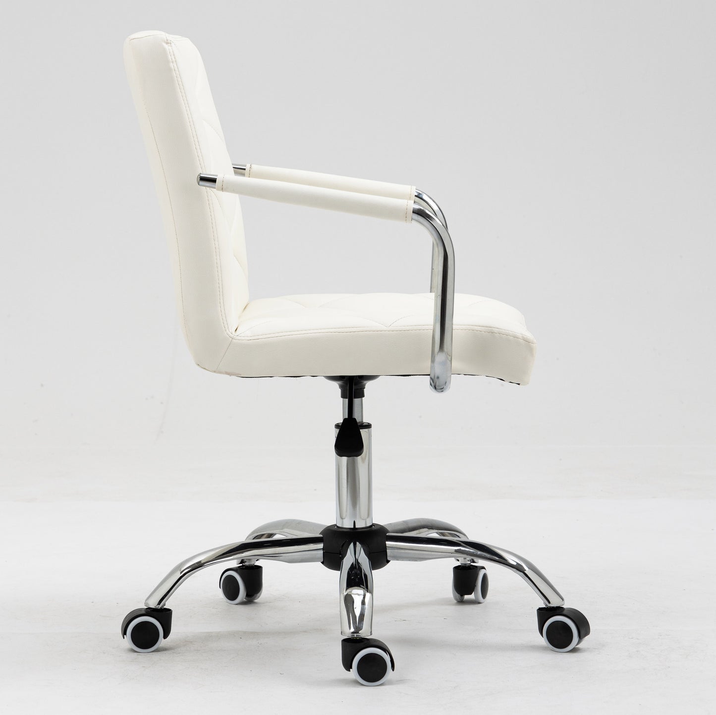 Ergonomic High-Back PU Leather Office Chair White