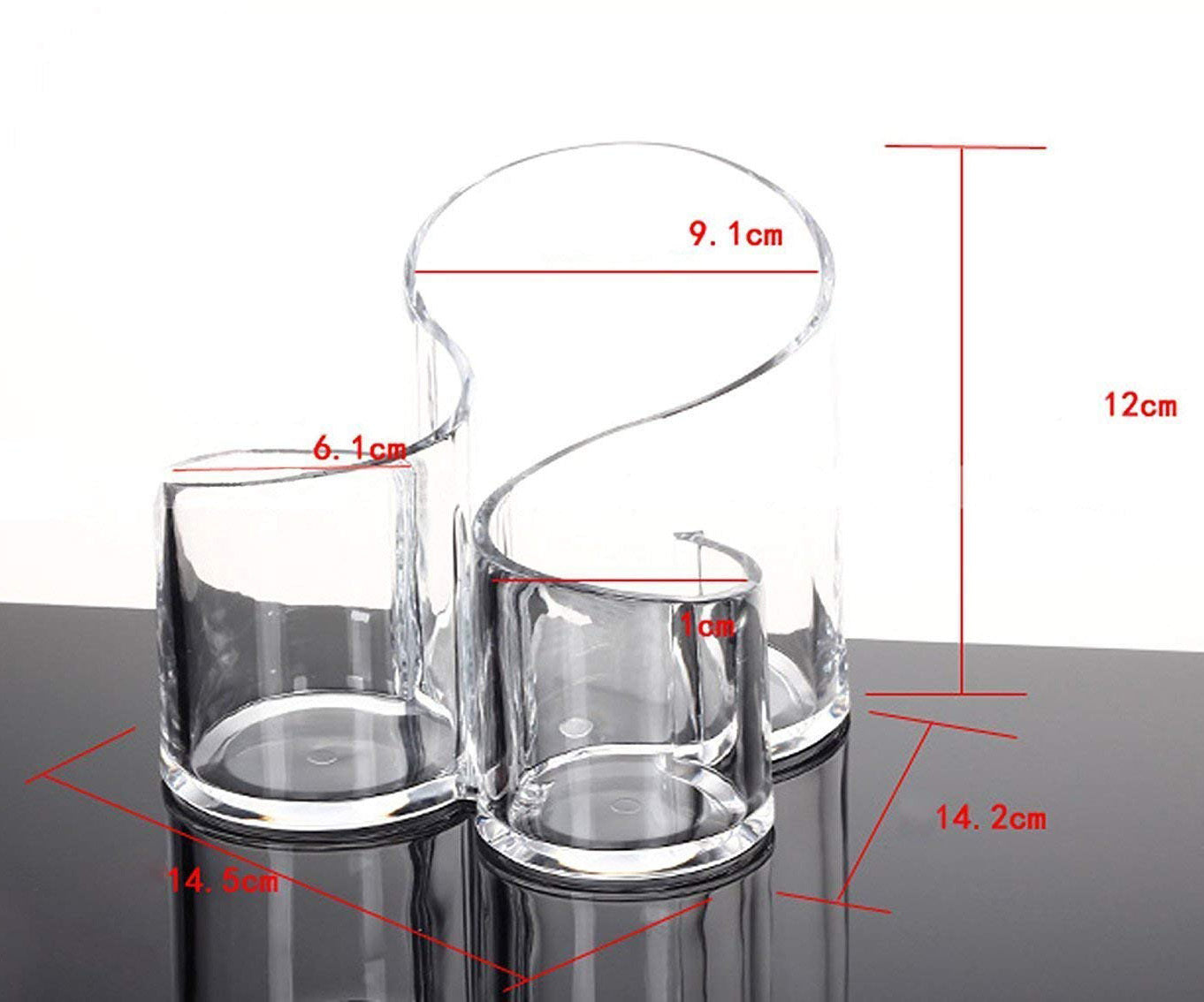 Acrylic Makeup Brush Holder Cosmetic Organizer for Vanity and Desktop