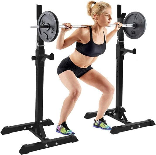 Adjustable Squat Rack Bench Press Weight Lifting Stand for Home Gym Fitness