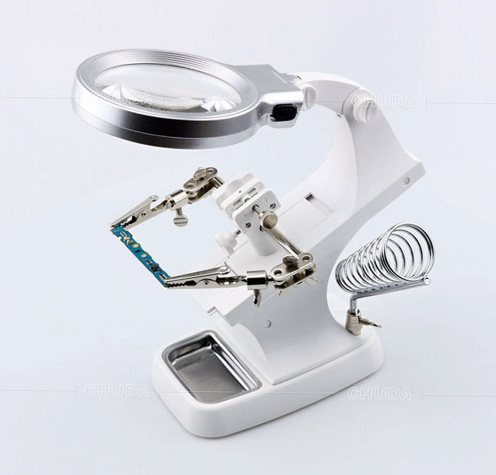 LED Magnifying Lamp with Adjustable Brightness for Desk and Crafting