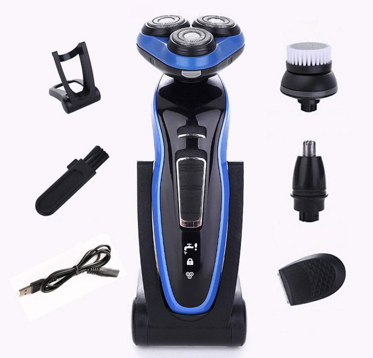 5 in 1 Kit 4D Rotating Rechargeable Electric Shaver Trimmer Set for Men