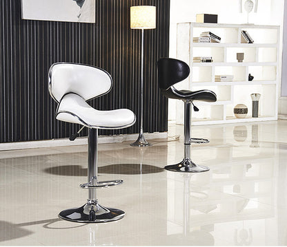 Set of 2 Designer PU Leather Bar Stools Modern White