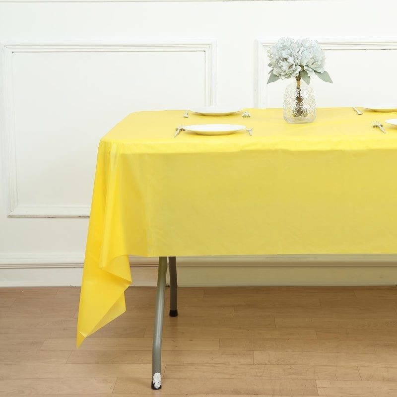 Large Rectangle Party Tablecloth Disposable White Elegant Table Cover